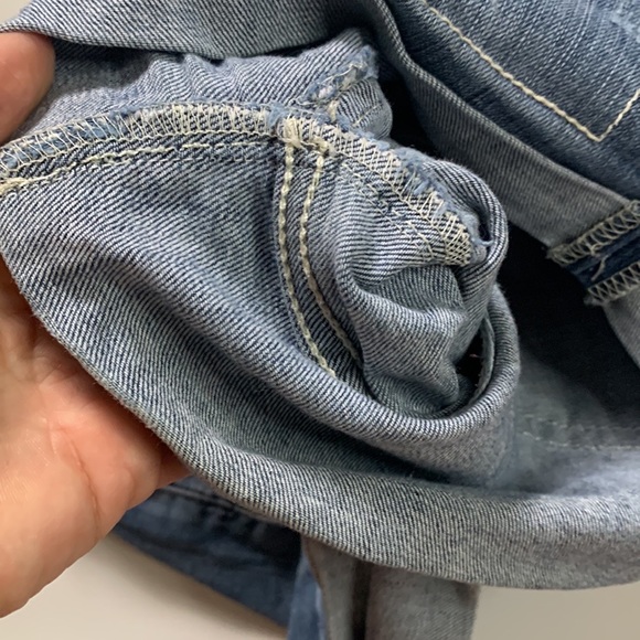 Arizona Low Rise Distressed Denim Shorts - Picture 7 of 7